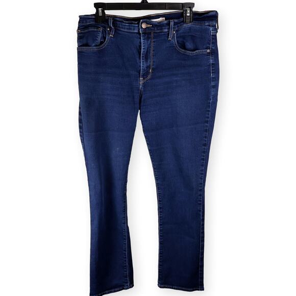 Levi Strauss 724 High Rise Straight Dark Wash 32 - Picture 1 of 9